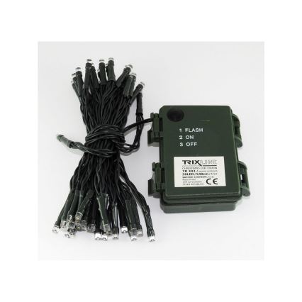 LED-Außen-Lichterkette 50 LEDs/2 Funktionen 5,4 m IP44 warmweiß