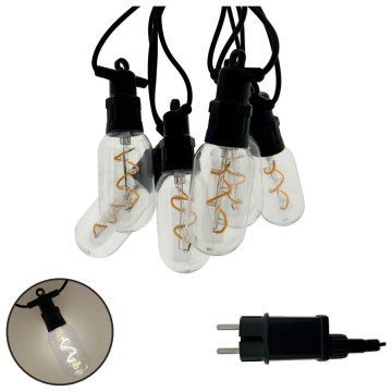 LED-Außen-Lichterkette 6xLED/0,6W/230V 4,5 m IP44 schwarz