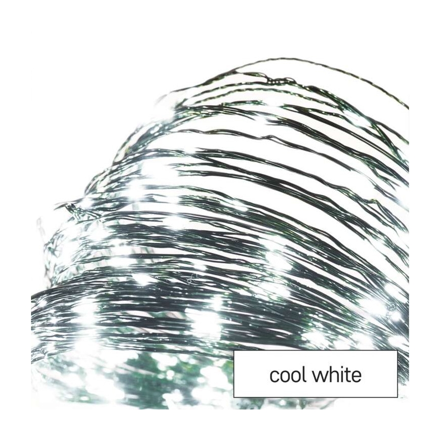 LED-Außen-Lichterkette 75xLED/12,5m IP44 kaltweiß