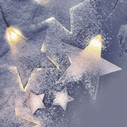 LED-Außen-Lichterkette 8xLED/5,84m IP44 Sterne