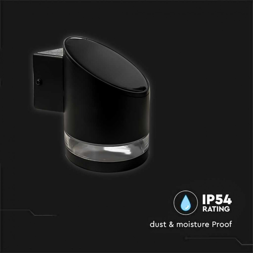 LED Außen-Solar-Wandleuchte LED/1W/3,7V 3000K IP54 1200 mAh Schwarz