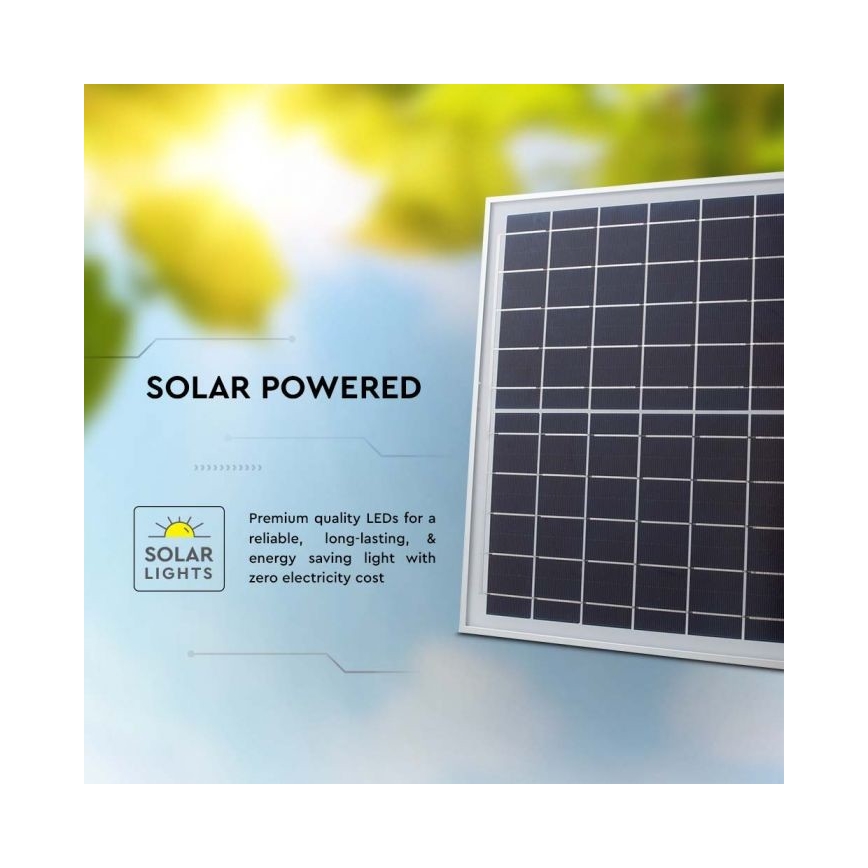 LED Außen-Solarstrahler LED/12W/3,2V IP65 6400K 20000 mAh + Fernbedienung