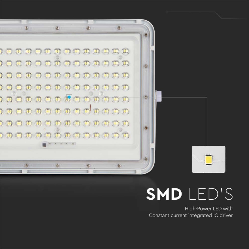 LED Außen-Solarstrahler LED/20W/3,2V 4000K Weiß IP65 + Fernbedienung
