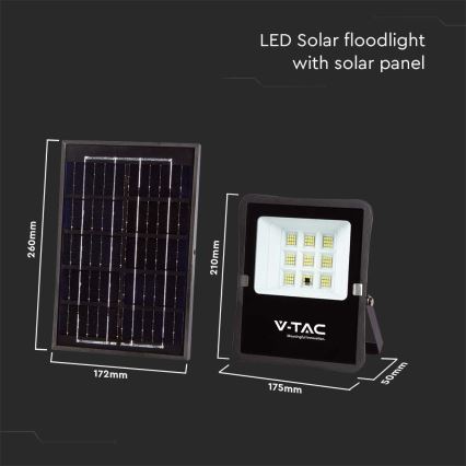LED Außen-Solarstrahler LED/6W/3,2V 4000K IP65 5000 mAh + Fernbedienung