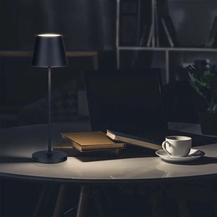 LED Außen-Tischlampe, dimmbar, berührungsempfindlich, wiederaufladbar, LED/2W/230V, 4400 mAh, IP54, Anthrazit