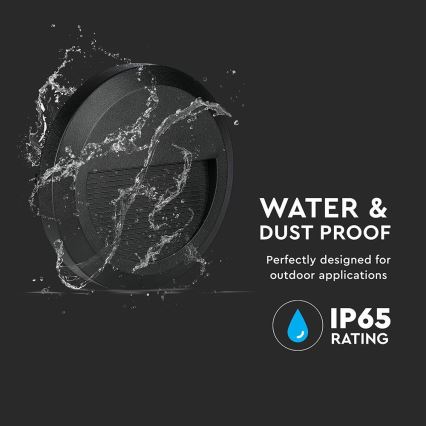 LED Außen-Treppenleuchte LED/2W/230V IP65 3000K Schwarz