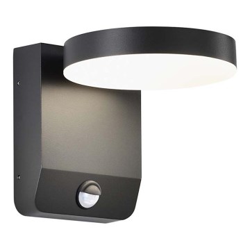 LED Außen-Wandflexleuchte mit Sensor LED/17W/230V IP65 4000K Schwarz