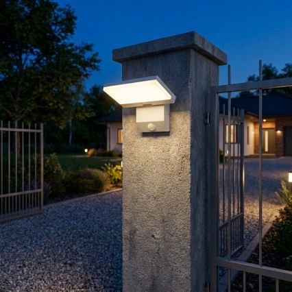 LED-Außenwandleuchte mit Bewegungsmelder LED/18W/230V IP44 weiß