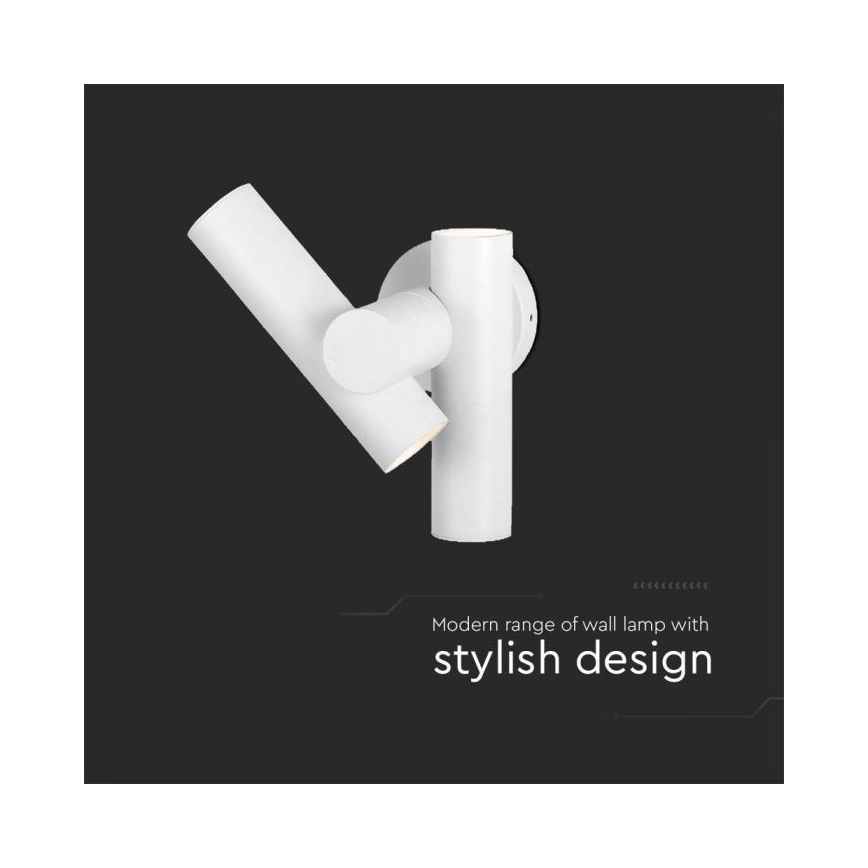 LED Außenwandleuchte flexibel 2xLED/3W/230V 3000K IP44 Weiß