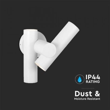 LED Außenwandleuchte flexibel 2xLED/3W/230V 3000K IP44 Weiß