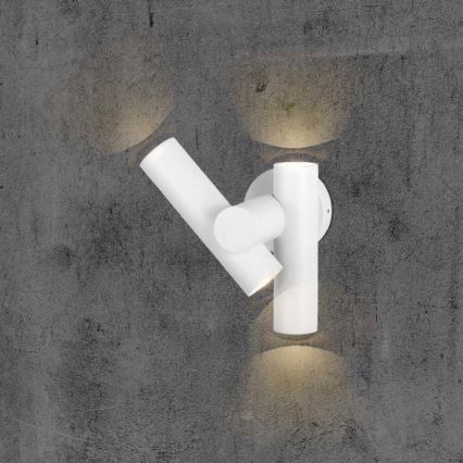 LED Außenwandleuchte flexibel 2xLED/3W/230V 4000K IP44 Weiß