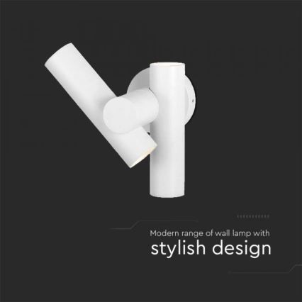 LED Außenwandleuchte flexibel 2xLED/3W/230V 4000K IP44 Weiß