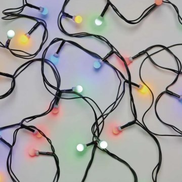 LED-Außen-Weihnachts-Lichterkette, 80 LEDs, 8 Funktionen, 13 m, mehrfarbig, IP44