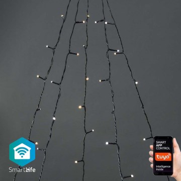LED Außen-Weihnachts-Lichtervorhang 200xLED/8 Funktionen 5x4m IP65 Wi-Fi Tuya warmweiß bis kaltweiß