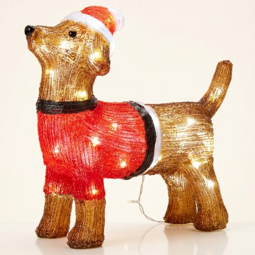LED Außen-Weihnachtsdekoration 40xLED/230V 35 cm IP44 Hund