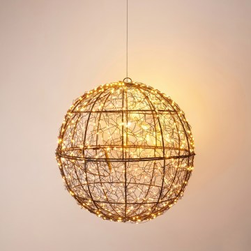LED-Außen-Weihnachtsdekoration 500xLED/230V Ø 35 cm IP44 warmweiß Kugel/schwarz