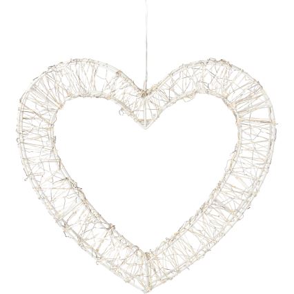 LED Außen-Weihnachtsdekoration 500xLED/6W/230V 36 cm IP44 warmweiß Herz/weiß