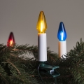 LED Außen-Weihnachtskette FELICIA FILAMENT 20xE10 19m mehrfarbig/warmweiß IP44, Hergestellt in Tschechien