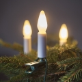 LED-Außen-Weihnachtskette FELICIA FILAMENT 20xE10 19m weiß/warmweiß IP44, Hergestellt in Tschechien