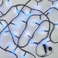 LED-Außen-Weihnachtslichterkette, 100 LEDs, 10 m, IP44, blau