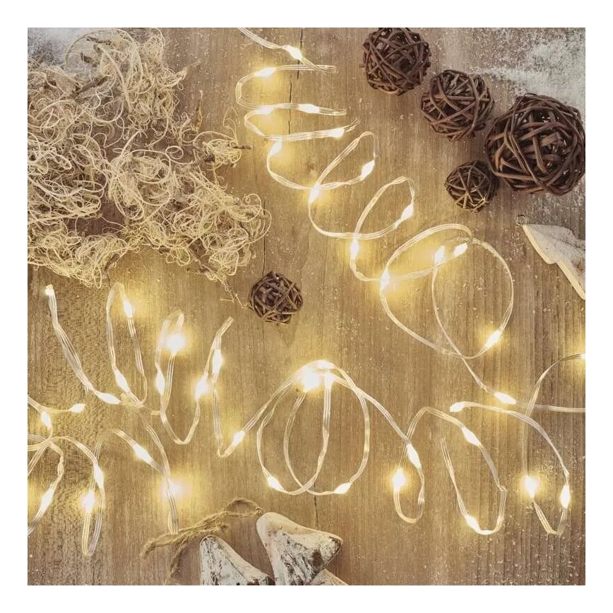 LED-Außen-Weihnachtslichterkette 120 LEDs / 17 m IP44 warmweiß