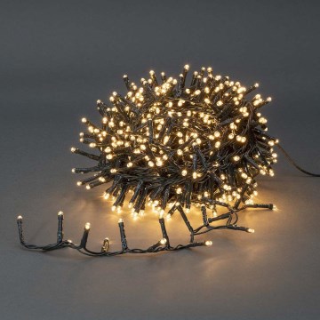 LED-Außen-Weihnachtslichterkette 400 LEDs / 7 Funktionen, 11 m, IP44, warmweiß
