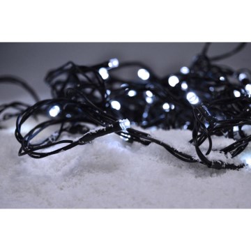 LED-Außen-Weihnachtslichterkette 500 LEDs/8 Funktionen IP44 55 m kaltweiß