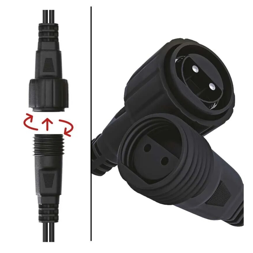LED-Außen-Weihnachtslichterkette 50xLED/5m IP44 warmweiß