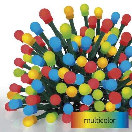 LED-Außen-Weihnachtslichterkette, 80 LEDs, 8 Funktionen, 13 m, mehrfarbig, IP44