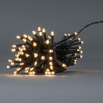 LED-Außen-Weihnachtslichterkette 96xLED/7 Funktionen/3xAA 7,7m IP44 warmweiß