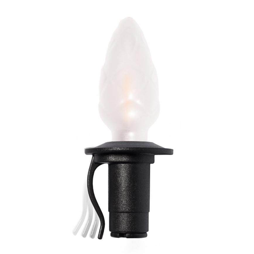 LED-Außen-Weihnachtslichterkette CONE FILAMENT 20xE10 19m farbig/warmweiß IP44, Hergestellt in Tschechien