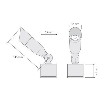 LED Außenbeleuchtung OKO 1xLED/1W/350mA IP54