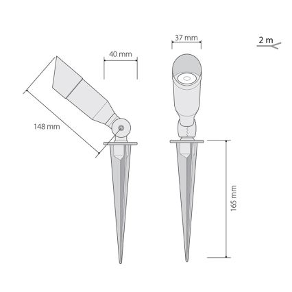 LED Außenbeleuchtung OKO 1xLED/1W/350mA IP54