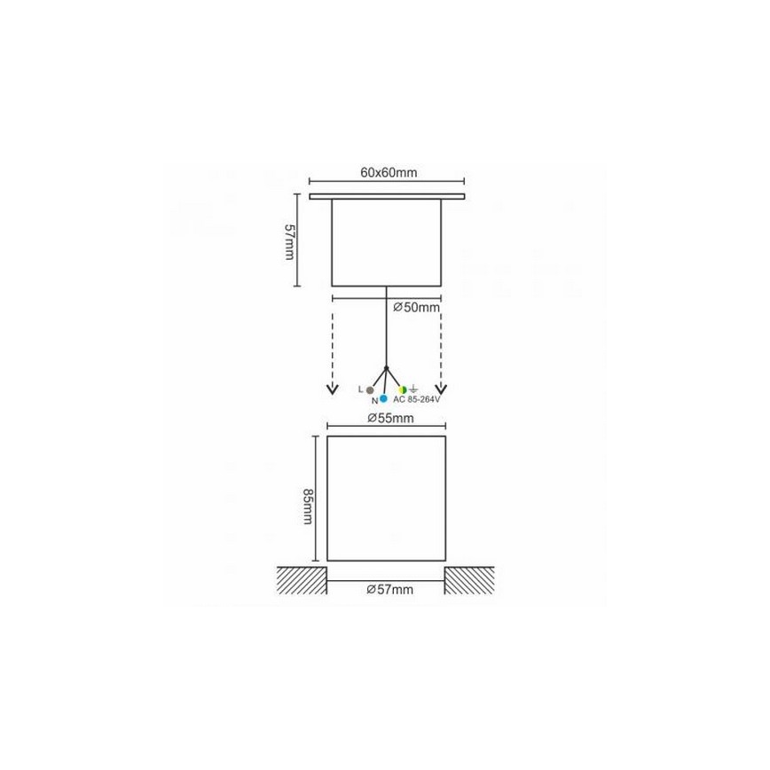 LED-Außeneinfahrtleuchte LED/4W/85-264V IP67 2800K