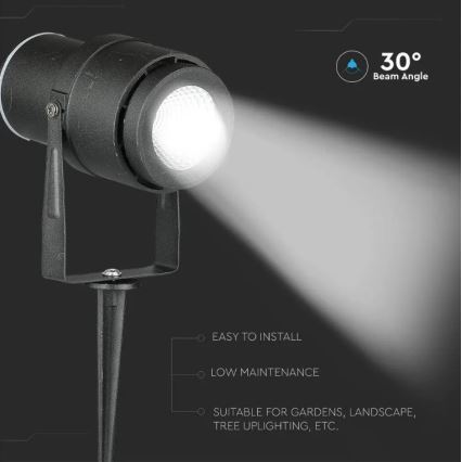 LED Außenlampe LED/12W/230V 3000K schwarz IP65