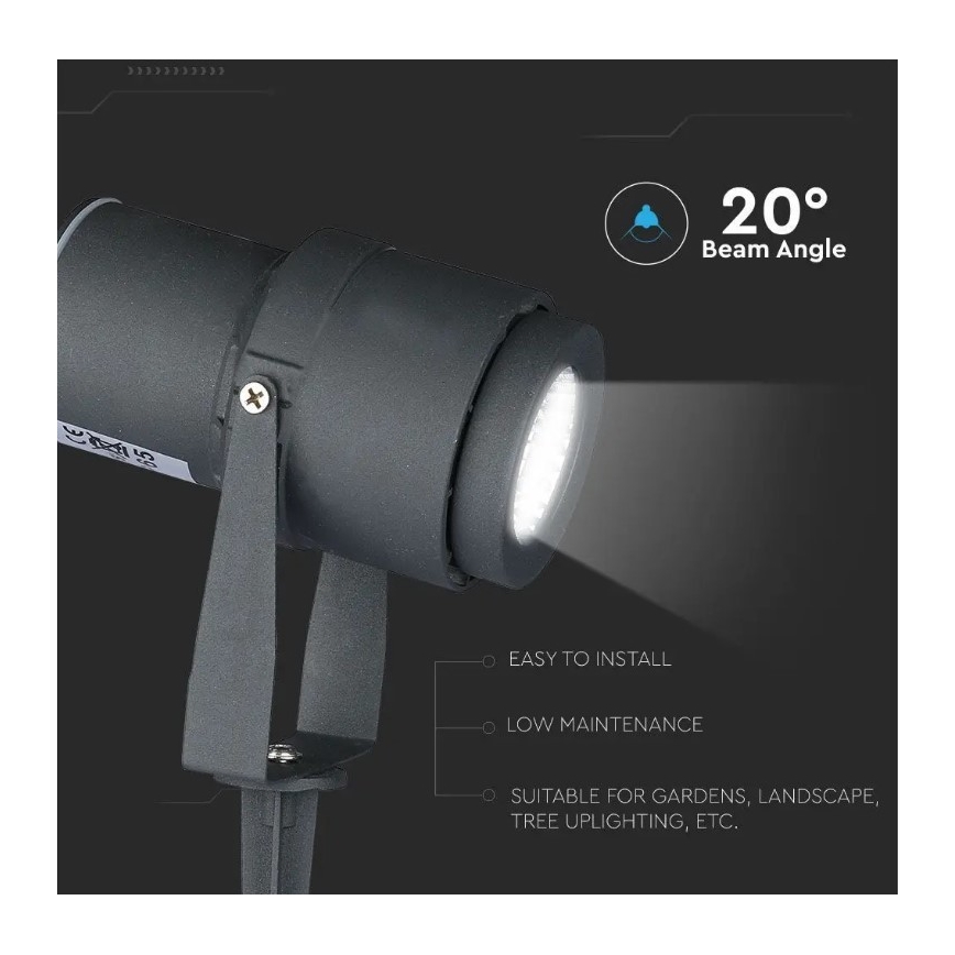 LED Außenlampe LED/12W/230V 4000K anthrazit IP65