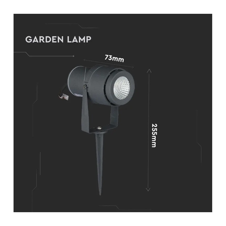 LED Außenlampe LED/12W/230V 4000K anthrazit IP65