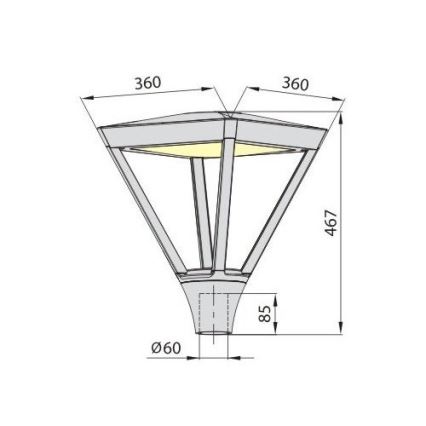 LED Außenlampe PARK PLUS LED/60W/230V 4000K