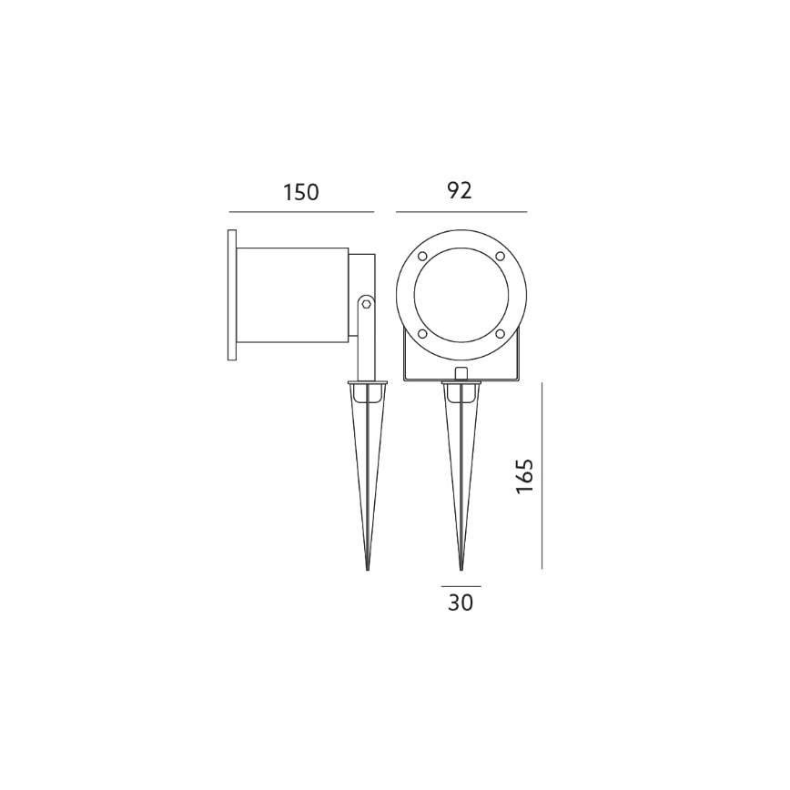 LED Außenleuchte BLAKE 2 GU10/6W/230V IP65