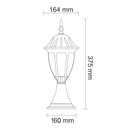 LED-Außenleuchte FLORENCJA 1xE27/10W/230V IP43