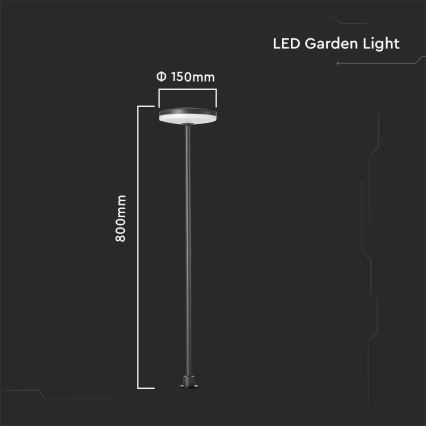 LED-Außenleuchte LED/12W/230V 3000K IP65 anthrazit