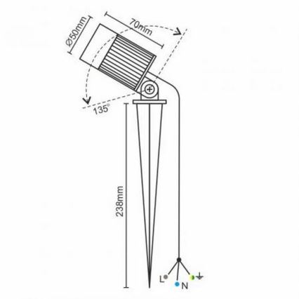 LED Außenleuchte LED/7W/85-264V IP67