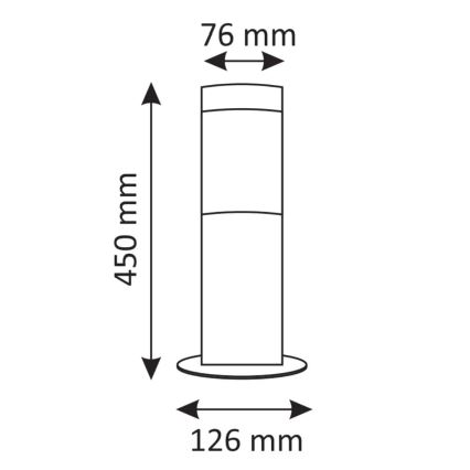 LED-Außenleuchte LIVIA 1xE27/7W/230V 4000K IP44