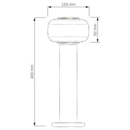 LED-Außenleuchte MALAGA LED/12W/230V 40 cm IP44 schwarz