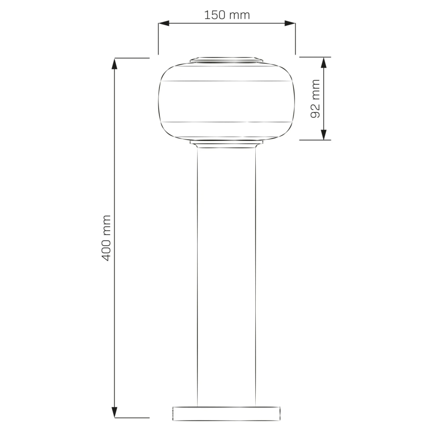 LED-Außenleuchte MALAGA LED/12W/230V 40 cm IP44 schwarz
