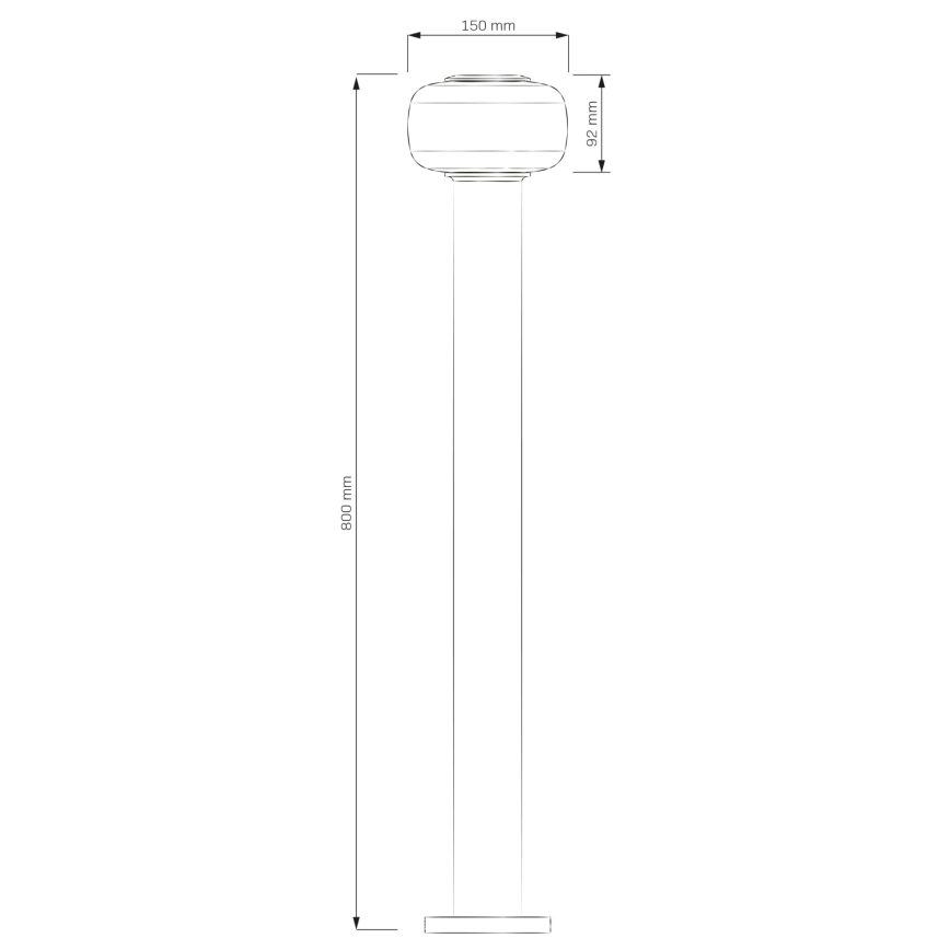 LED Außenleuchte MALAGA LED/12W/230V 80 cm IP44 schwarz