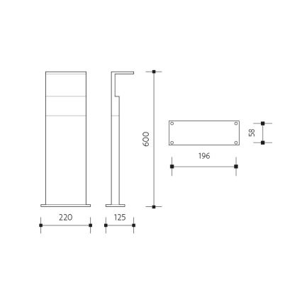 LED-Außenleuchte mit Sensor NATURA LED/12W/230V 4000K IP54 braun/anthrazit