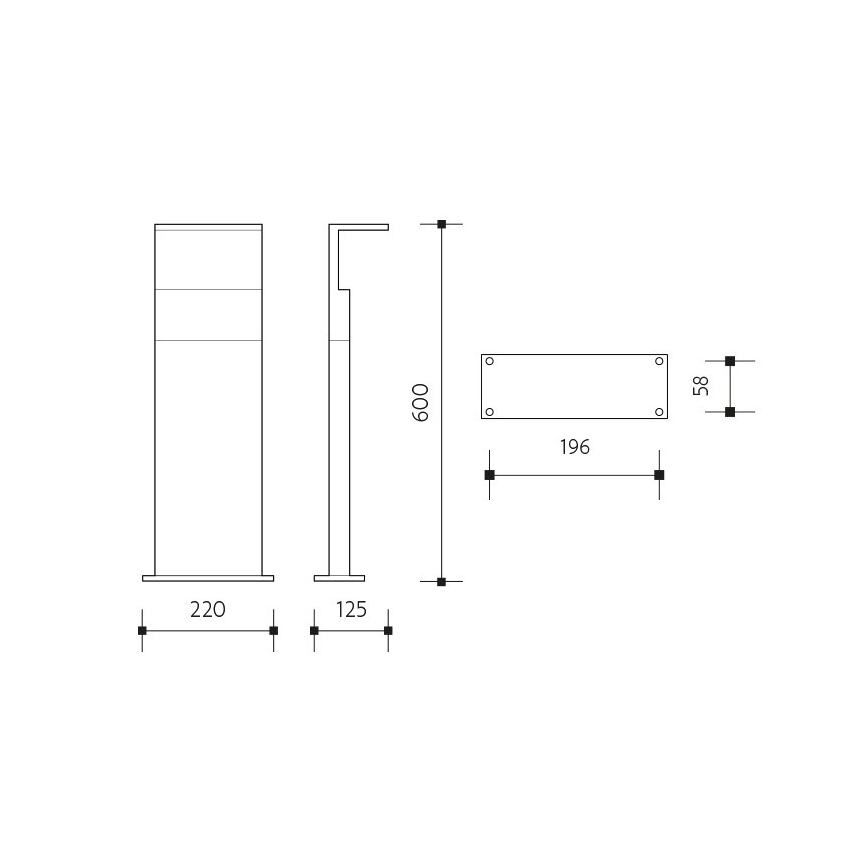 LED-Außenleuchte mit Sensor NATURA LED/12W/230V 4000K IP54 braun/anthrazit