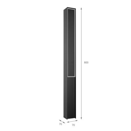 LED-Außenleuchte MODO, 23,4 W / 230 V, 4000 K, IP44, 80 cm, schwarz