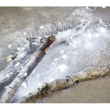 LED  Außenlichterkette 100xLED/15m IP44 kaltweiß